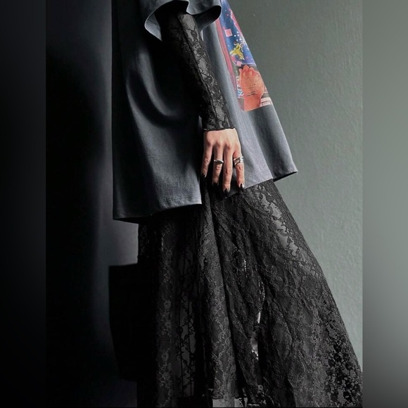 Elegant Black Lace Dress Tunic - Picture 2 of 7